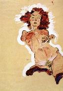 Egon Schiele Female Nude oil